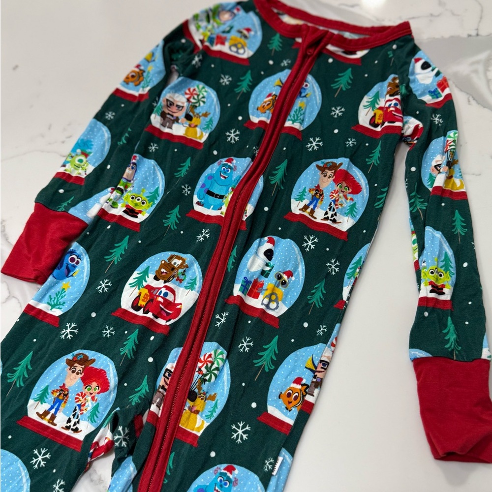 Little Sleepies Green and Red Kids One Piece Footie
